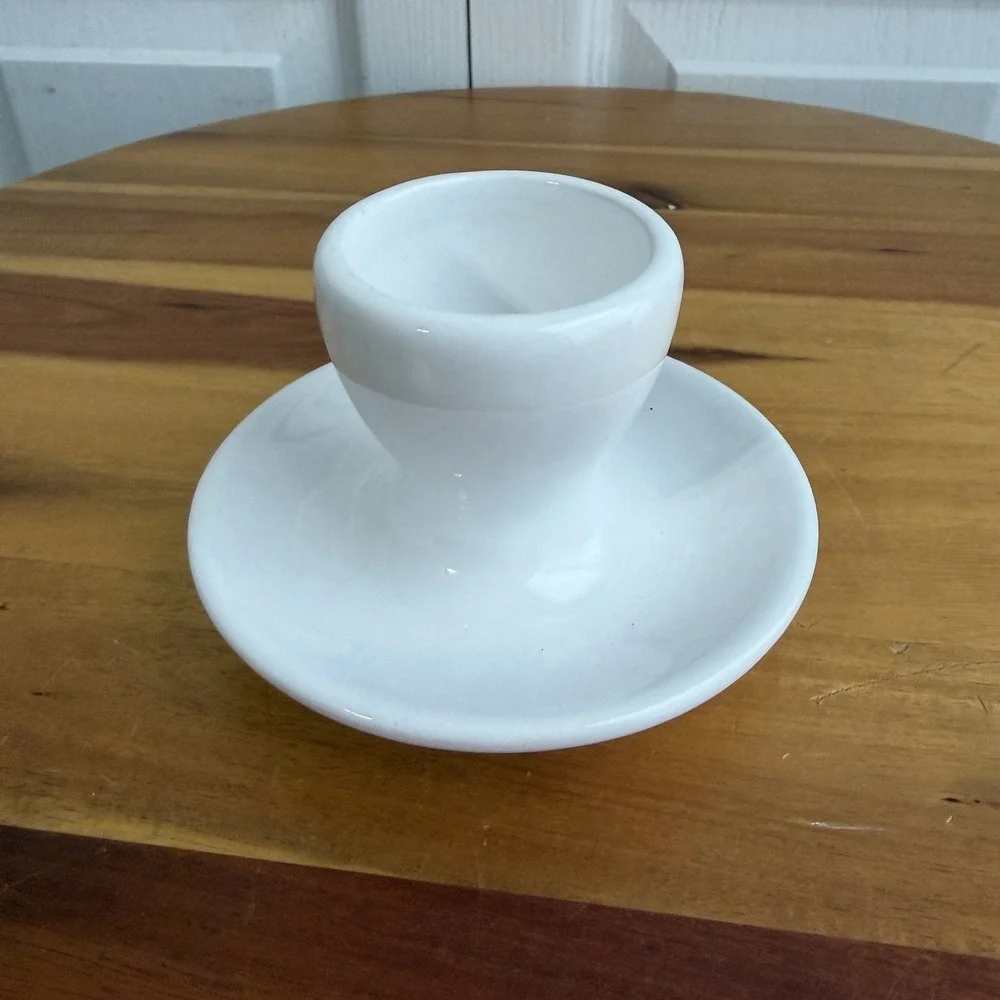 White Boiled Egg Dish Replacement Diner Dining Kitchen Breakfast Unisex